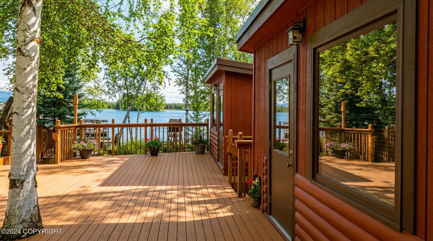 Deck at the twin cabins